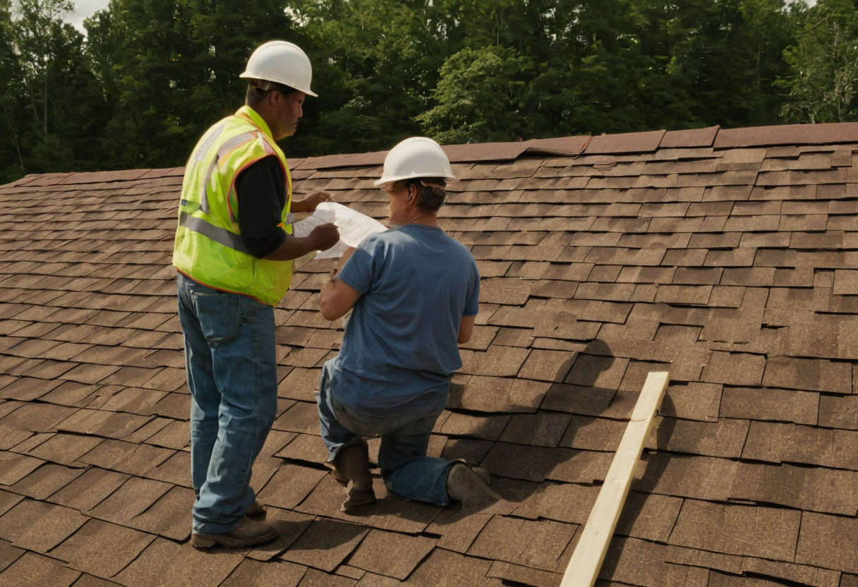 The roofing contract must assign responsibility for crews and subcontractors editorial visual